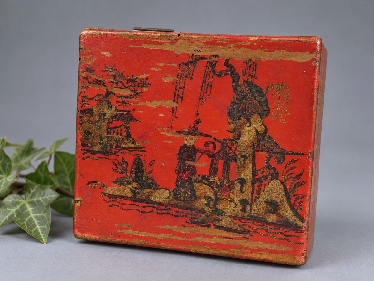 Coffret à Senteurs , Epoque XVIIIe Siecle , Decor Asiatique , Flacons à Parfum , Argent Massif-photo-2