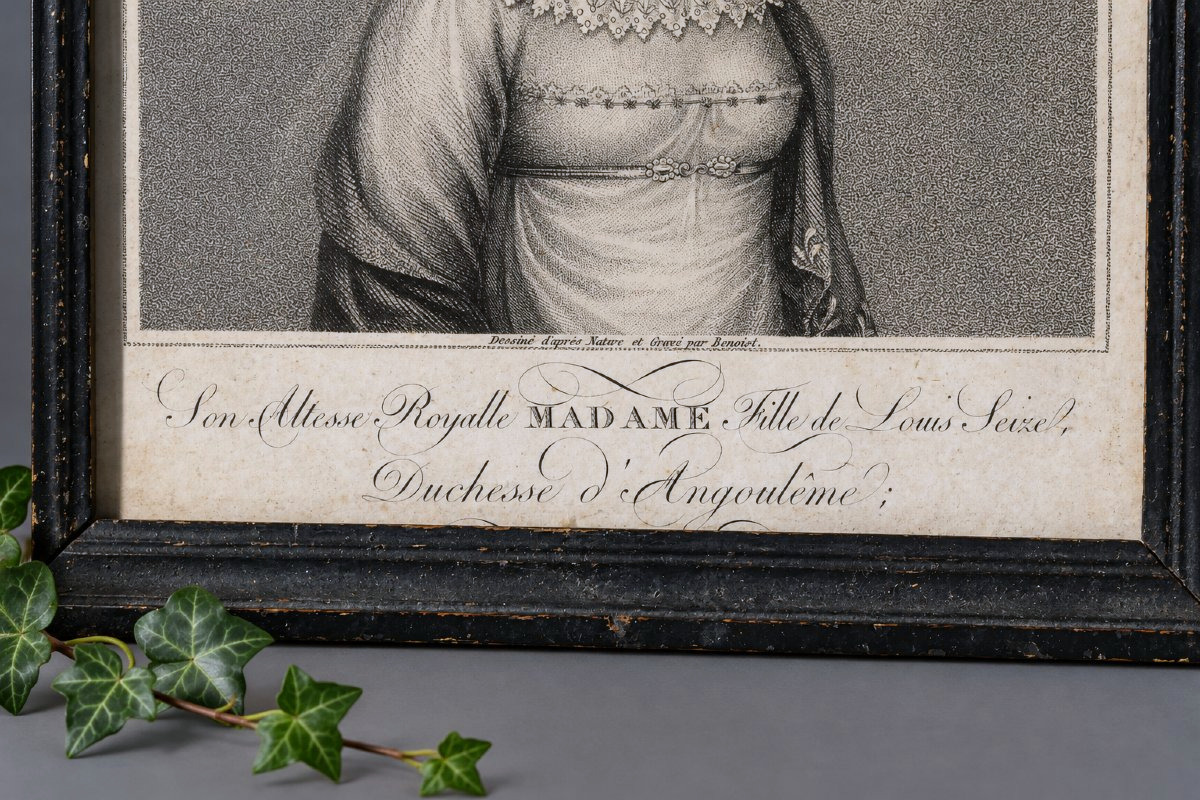 Madame Royale, Duchess Of Angoulême – Original Engraving By Benoist, Restoration Period, 1820-photo-2