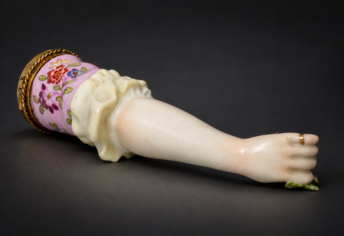 Porcelain Perfume/fragrance Case With Grape Design, 19th Century, 18th-century Style, Mennecy / Meissen-photo-3