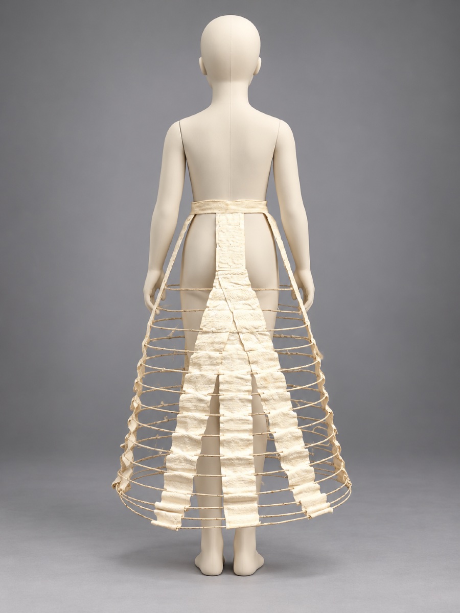 CRINOLINE DE FILLETTE / ENFANT ÉPOQUE NAPOLÉON III , CAGE XIXE , LINGERIE / CORSET COSTUME ROBE-photo-2