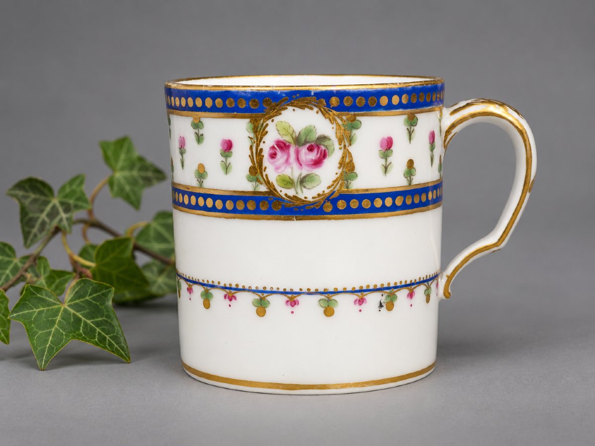 Litron Cup And Saucer, Sèvres Porcelain, Louis XVI Period, 785, 18th Century, Marie Antoinette-photo-3