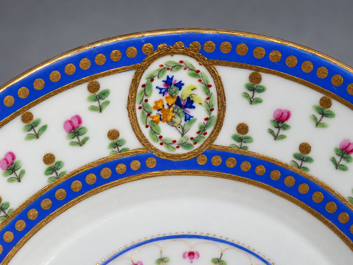 Litron Cup And Saucer, Sèvres Porcelain, Louis XVI Period, 785, 18th Century, Marie Antoinette-photo-4