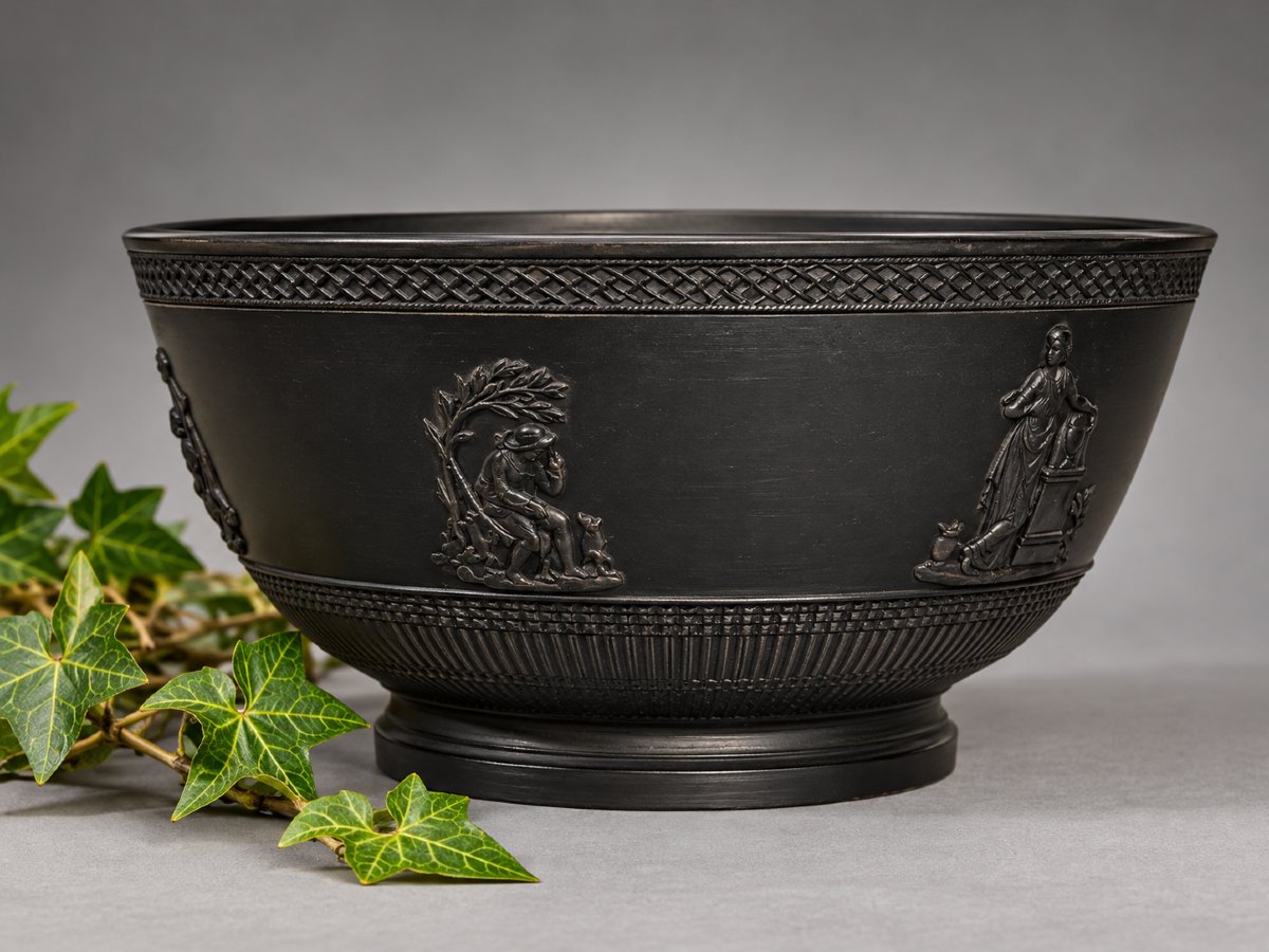 Black Basalt Stoneware Tea And Coffee Set – Empire Period, Early 19th Century, Wedgwood -photo-2