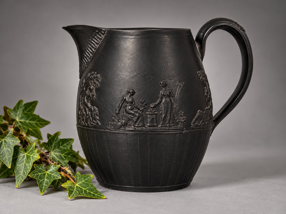 Black Basalt Stoneware Tea And Coffee Set – Empire Period, Early 19th Century, Wedgwood -photo-3