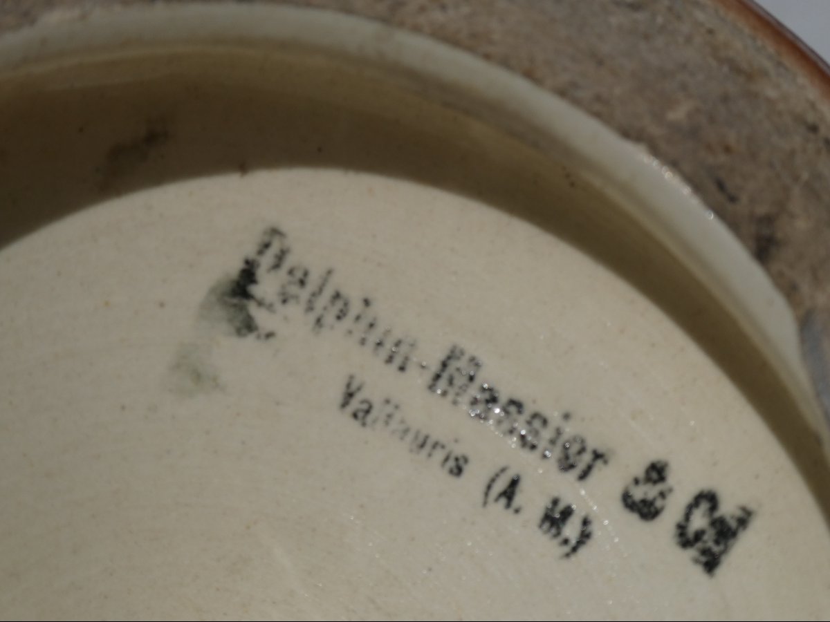 Paire De Grands Vases Art Nouveau En Barbotine – Delphin Massier, Vallauris – Vers 1900-photo-6