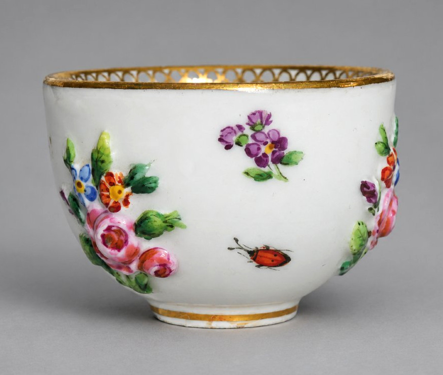 Pair Of Small Paris Porcelain Makeup Jars, 19th Century, Cosmetics, Makeup, Insects-photo-2