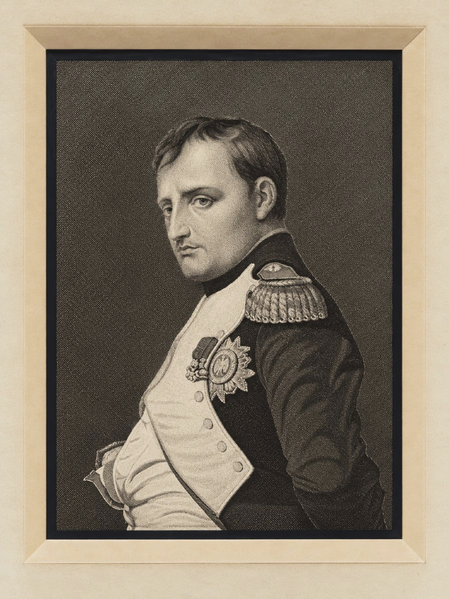 Cinq Portraits Sur Soie : Napoléon Ier & III, Eugénie, Victoria & Albert – XIXe siècle -photo-1