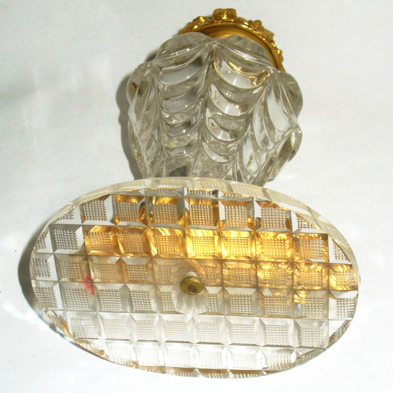 Perfume Bottle Crystal Baccarat / Le Creusot Frame Gilt Bronze, Empire Period XIXth-photo-3