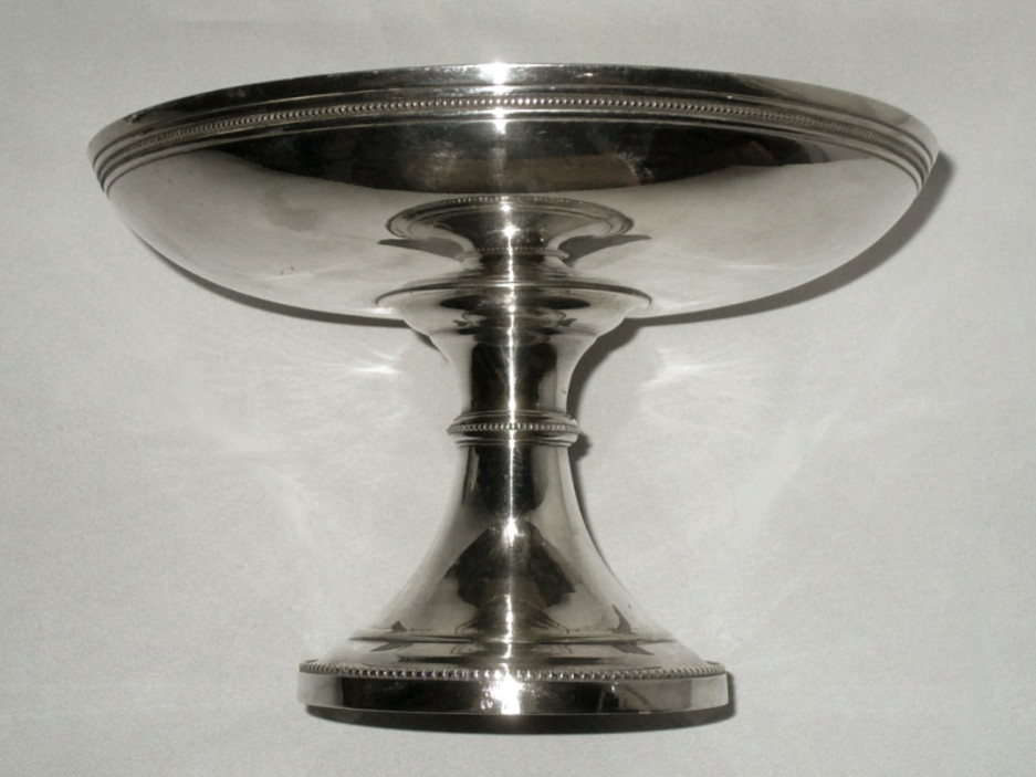 Paire De Compotiers En Metal Argenté 1900, Qualité Hoteliere , Decor Frises De Perles , Coupes-photo-4