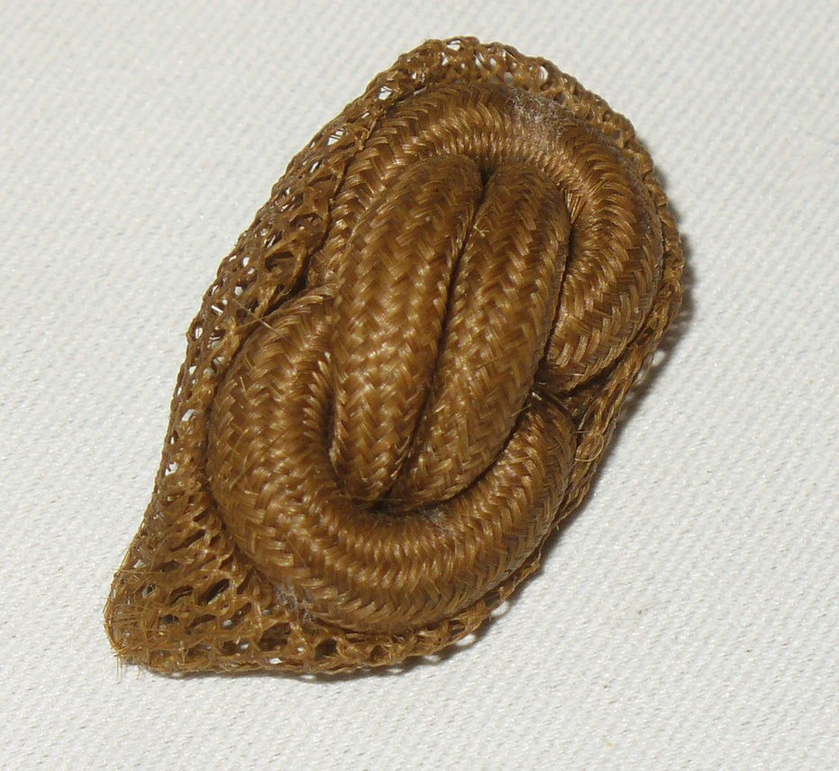 Vintage Jewelry Napoleon III, Souvenir Pin 1860 Hair Embroidery