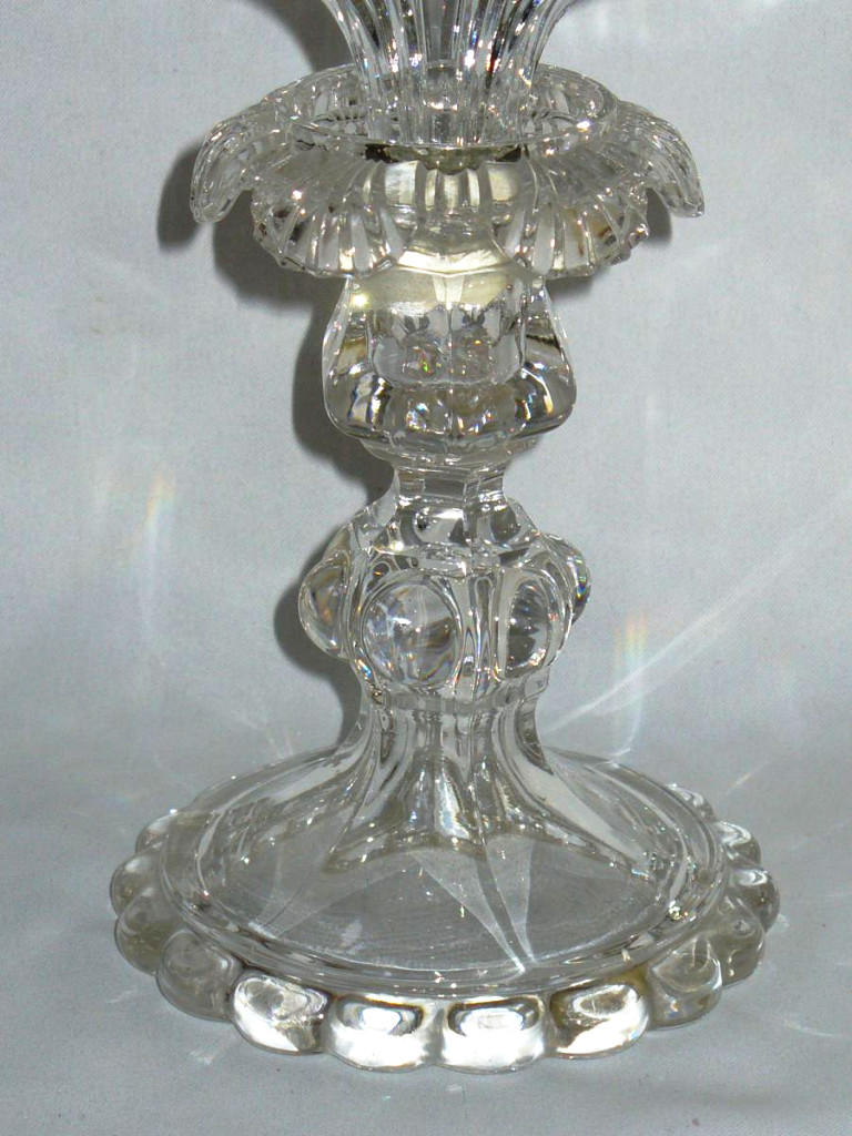 Two Candlestick Lumiere De Bras, Baccarat Crystal Candelabra 1900-photo-2