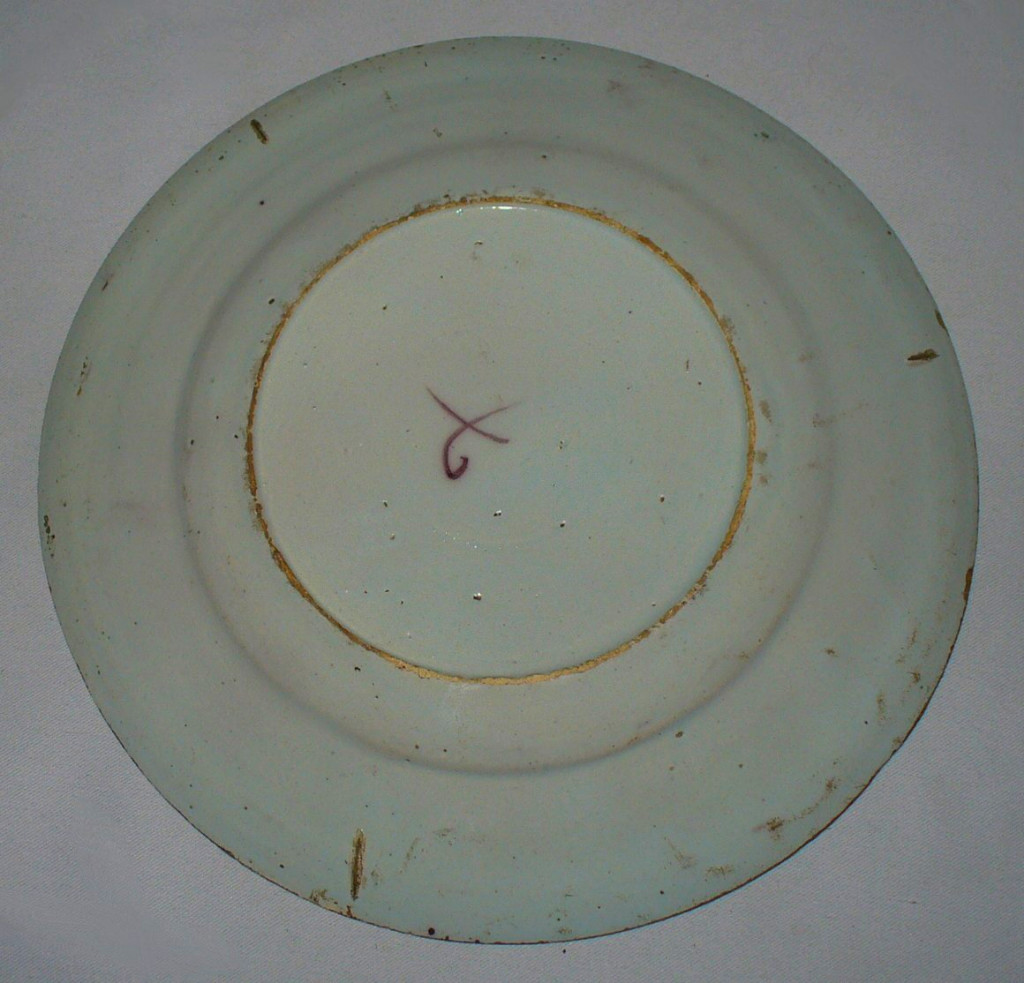 Assiette En Faience De Saint Omer Nord , Epoque XVIIIe Siecle Manganèse , Décor au chinois -photo-4