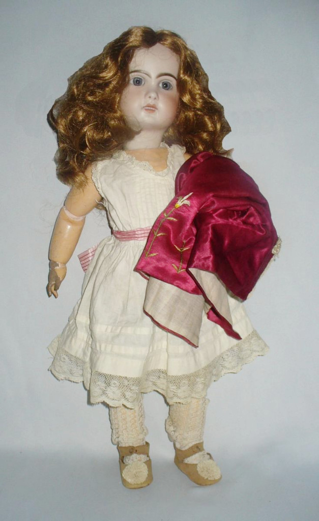 Large Doll Twin Head Porcelain Bevel Dress Origin Doll-photo-7