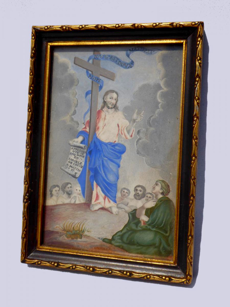 Religious Painting, Gouache Eighteenth Century, Jesus Christ, Saint Mathieu