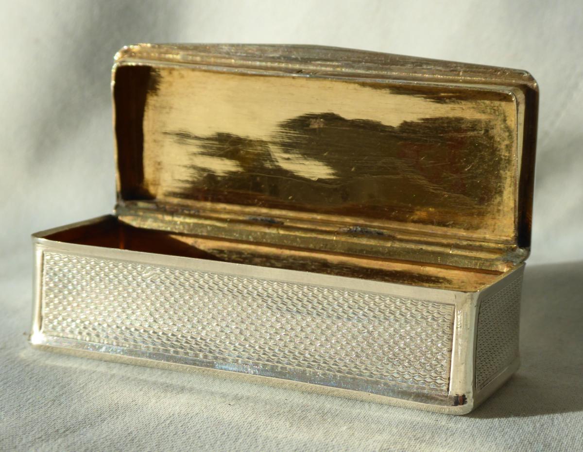 Box In Sterling Silver Nineteenth, Tabatiere, Vermeil, Minerva Head, Snuff Box, Napoleon III-photo-2