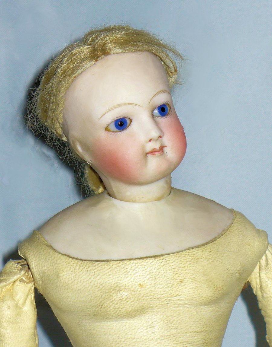 Paris Fashion Doll 1860 Head Porcelain Bru Mouth Closed Keychain Barrois Dresses-photo-4