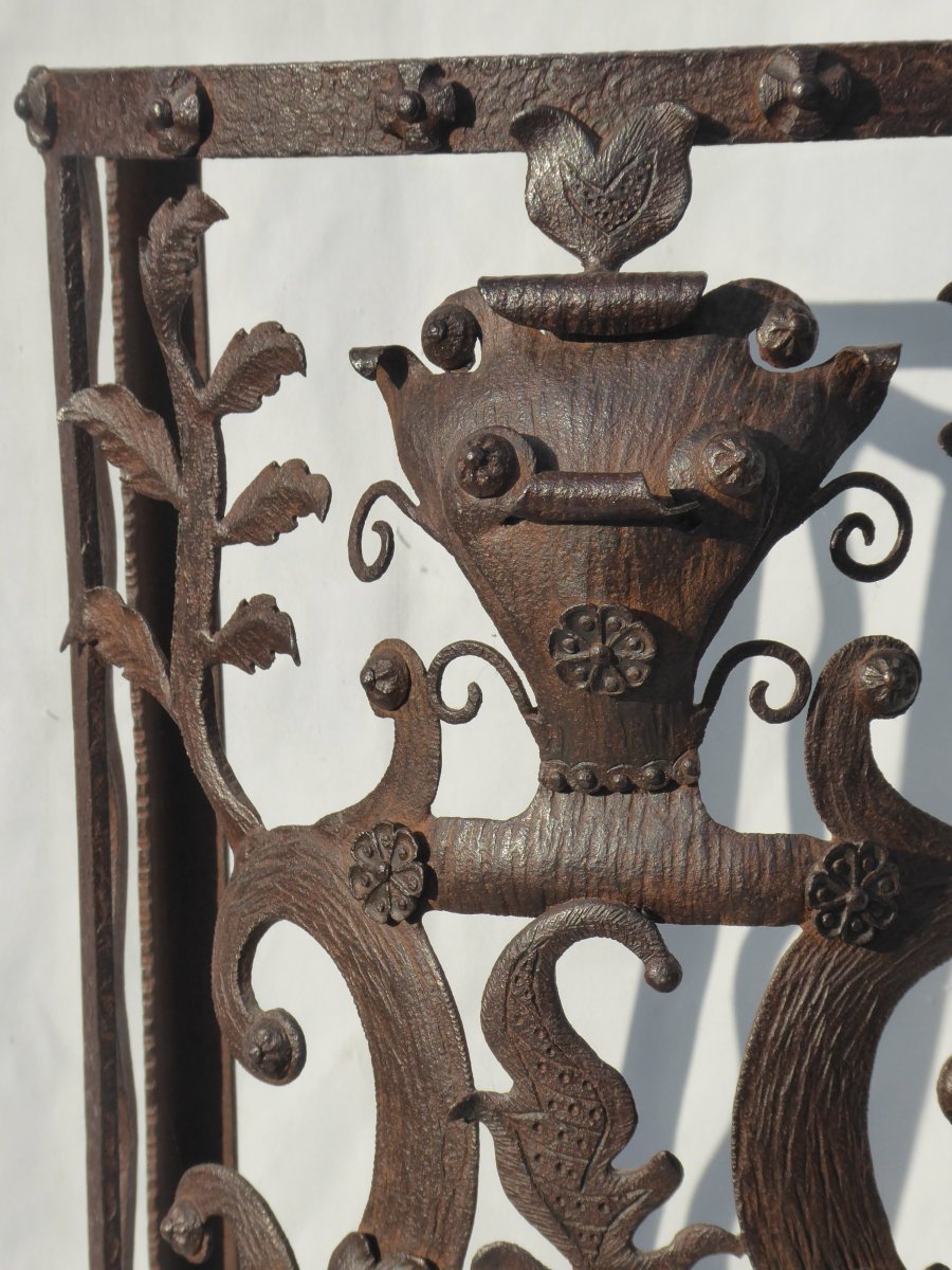 Wrought Iron Umbrella Holder Art Deco Style 1920 Dlg Edgar Brandt Umbrellas Cane Ironwork-photo-2