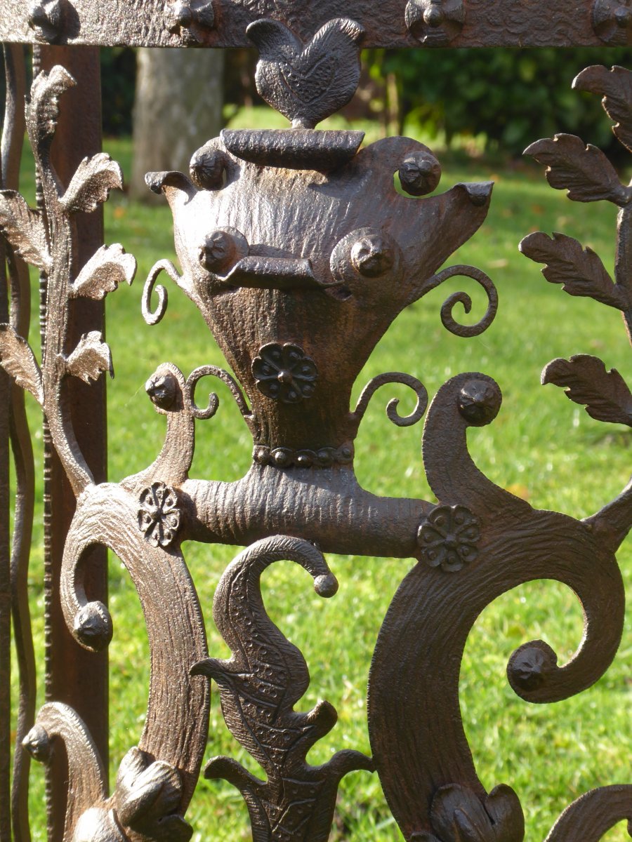 Wrought Iron Umbrella Holder Art Deco Style 1920 Dlg Edgar Brandt Umbrellas Cane Ironwork-photo-1