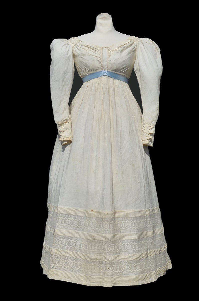 Day Dress 1825 Charles X Sleeve Legs Costume Early Nineteenth Century High Empire Size-photo-1