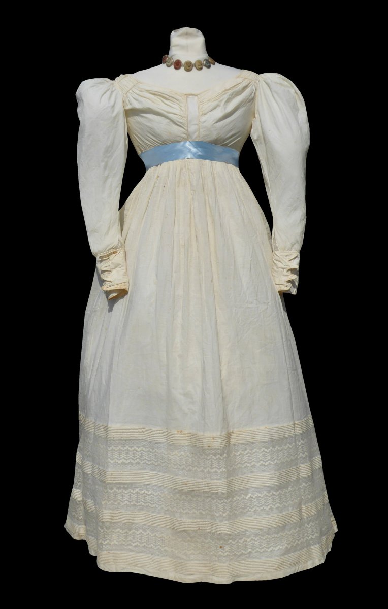 Day Dress 1825 Charles X Sleeve Legs Costume Early Nineteenth Century High Empire Size
