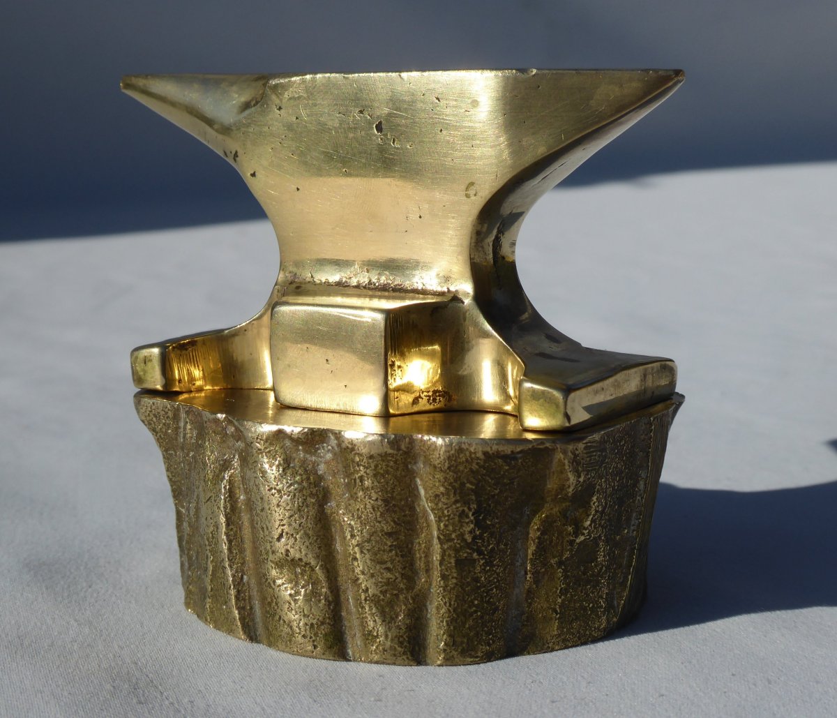 Enclume Miniature En Bronze , Objet De Metier / Bijoutier / Horloger XIXe France Curiosités-photo-2