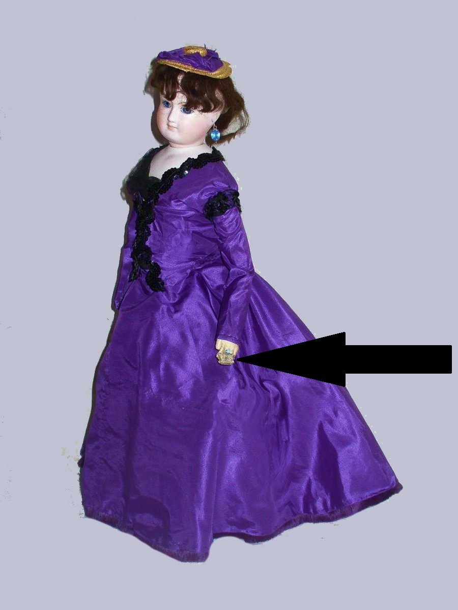 Dressing In Sterling Silver Poudrier Doll Fashion Napoleon III Trousseau Bru Twin Nineteenth-photo-2