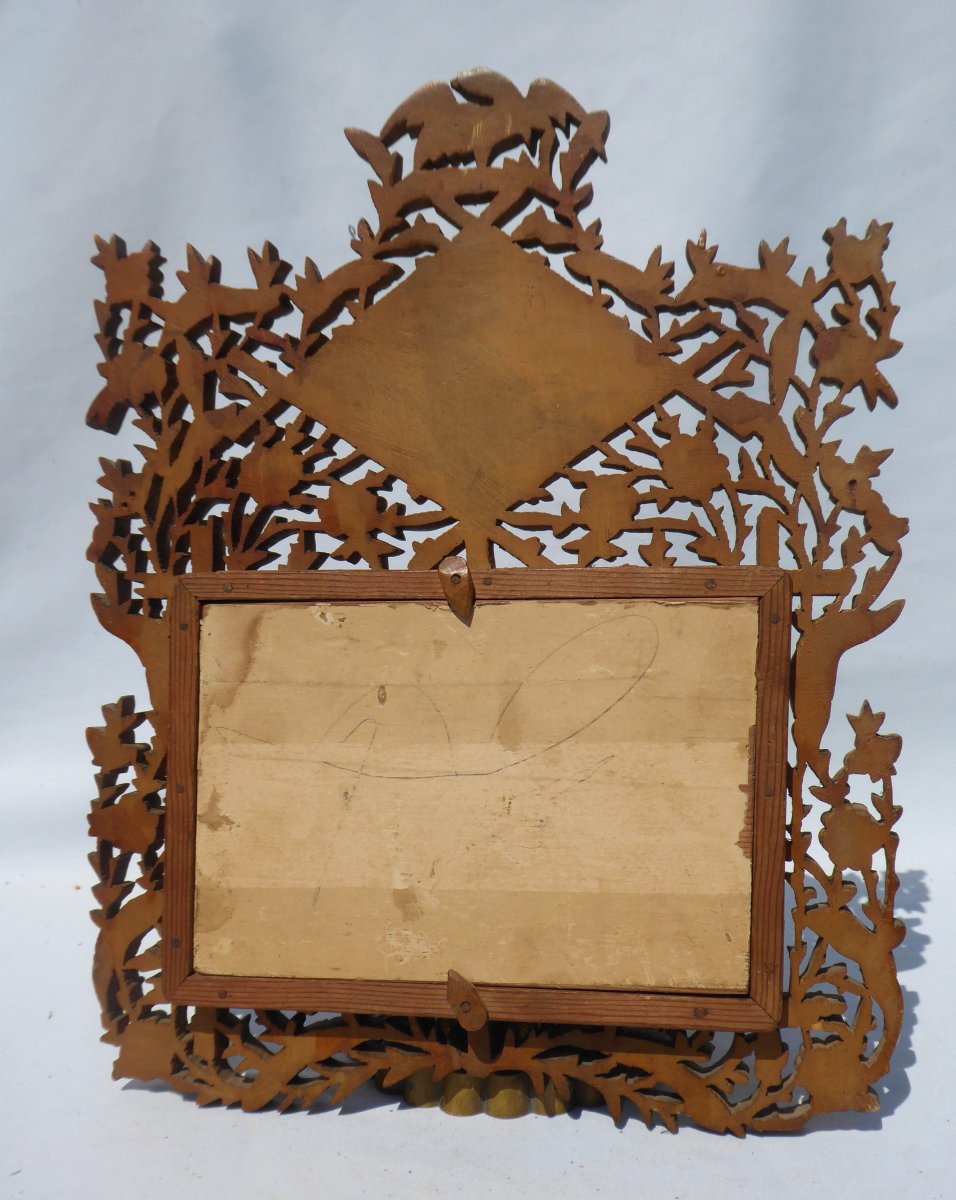 Double View Photo Frame, Carved Wood Gabriel Viardot Style, Napoleon III Nineteenth China Asia-photo-2