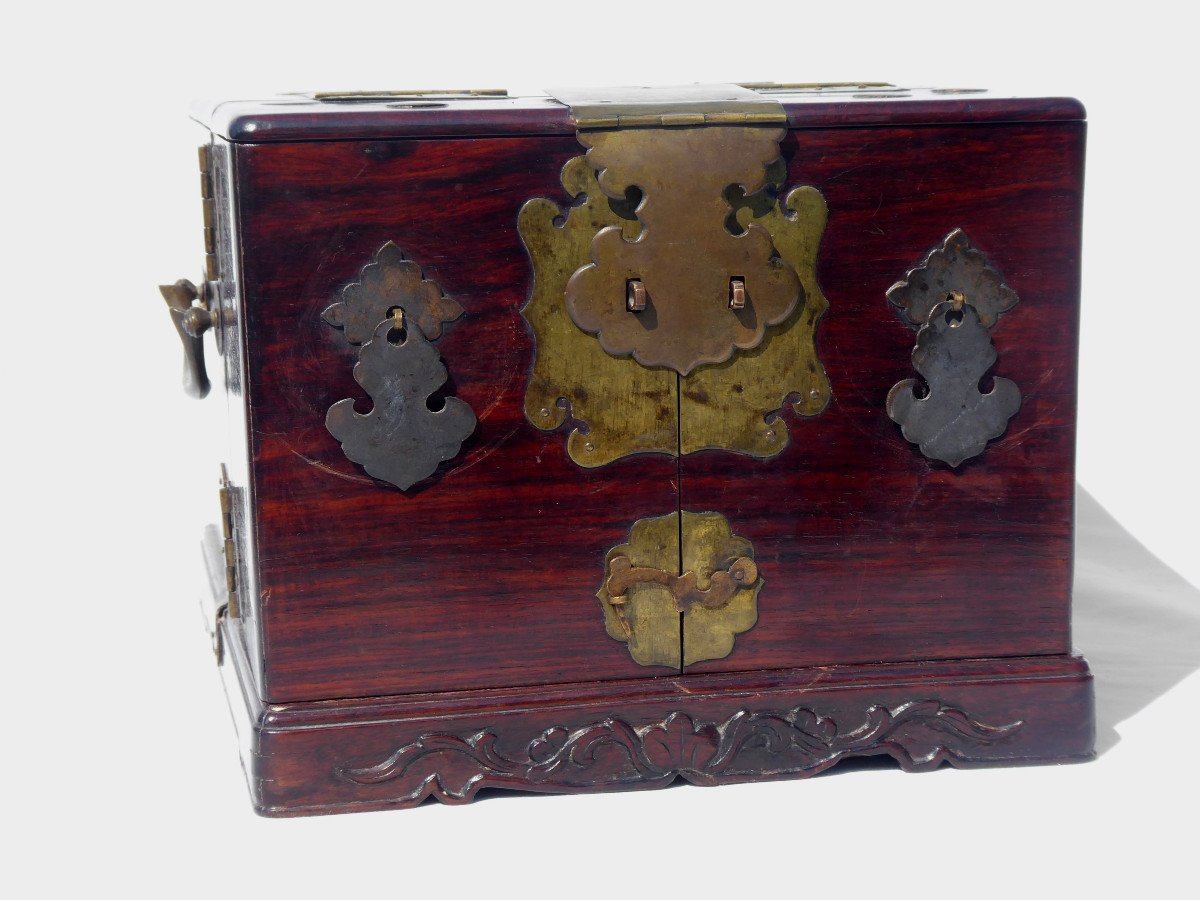 19th Century Chinese Travel / Toilet Box, Dressing Table, Meiji Era China, Vanity Trunk-photo-1