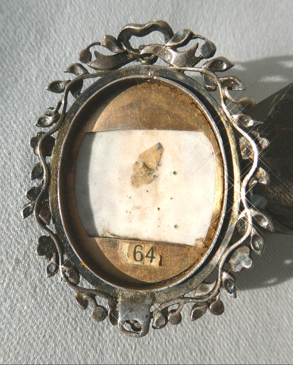 18th Century Pendant Brooch Portrait Of Emperor Joseph II Gold Silver Enamel Miniature Jewel-photo-2