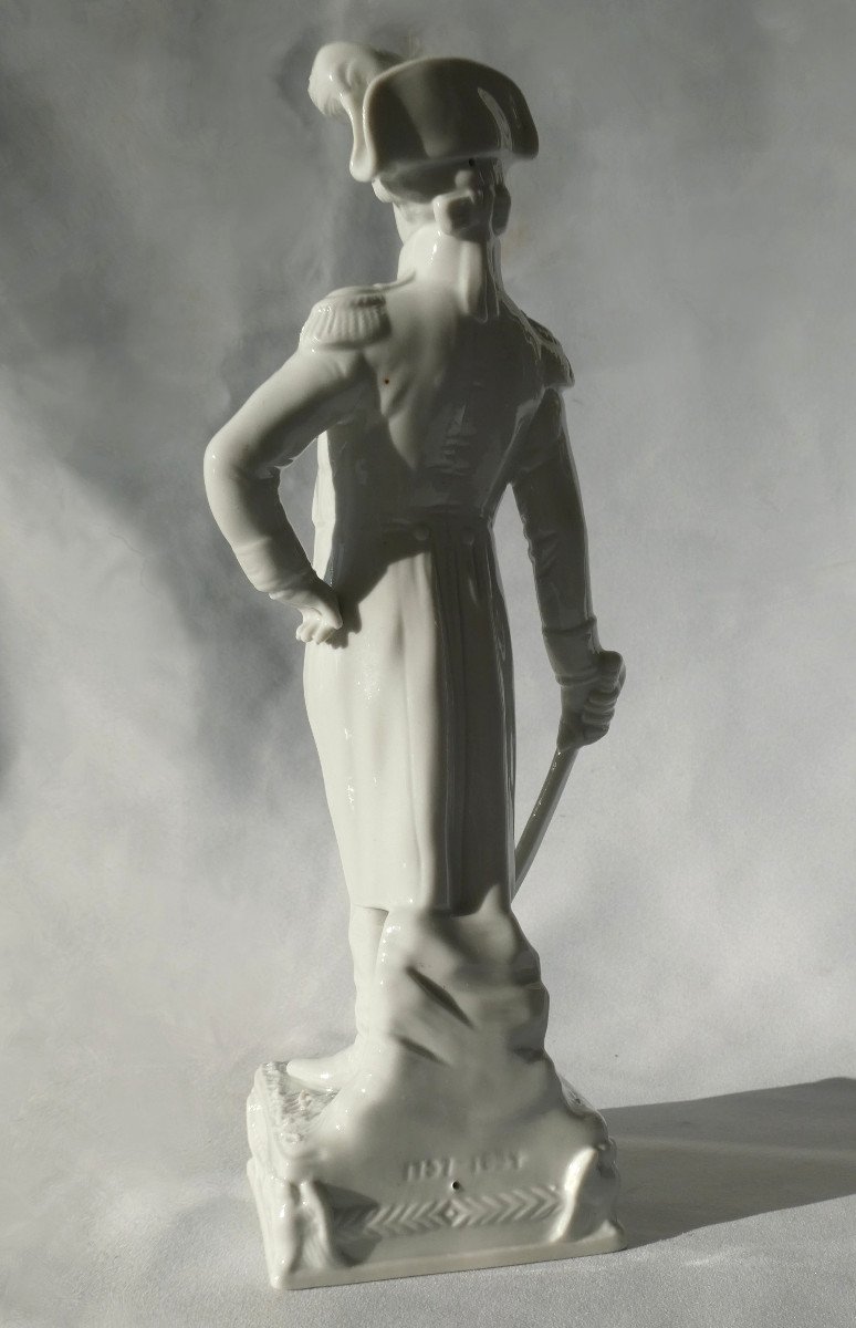 Marquis De La Fayette Revolution Francaise Sujet En Porcelaine Blanche De Capodimonte Vers 1930-photo-2