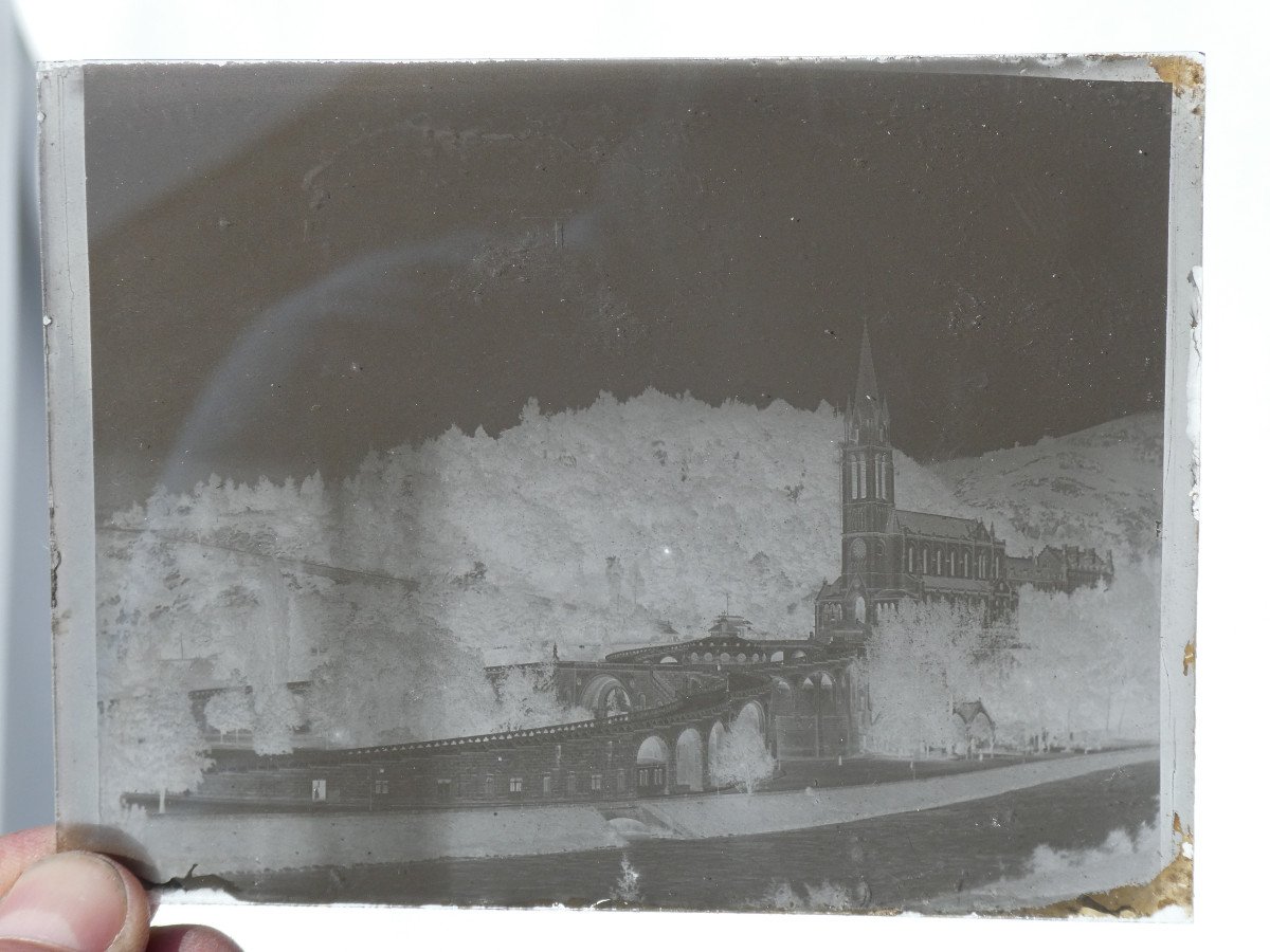 Lot Of Photographic Plates, Views Of Sailboat, Seaside, Morlaix Brittany Nineteenth Nones-photo-1