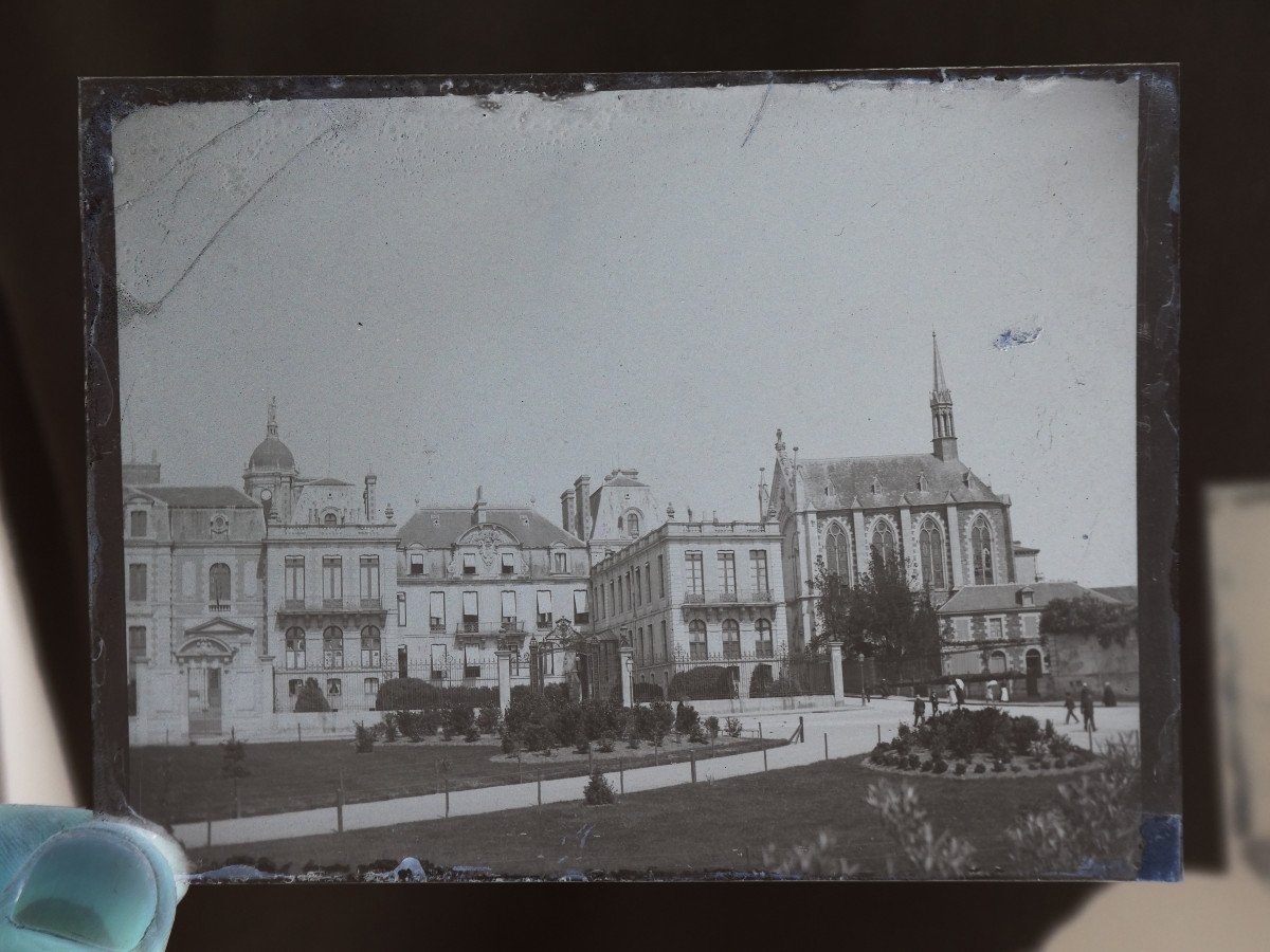 Lot Of Photographic Plates, Views Of Sailboat, Seaside, Morlaix Brittany Nineteenth Nones-photo-4