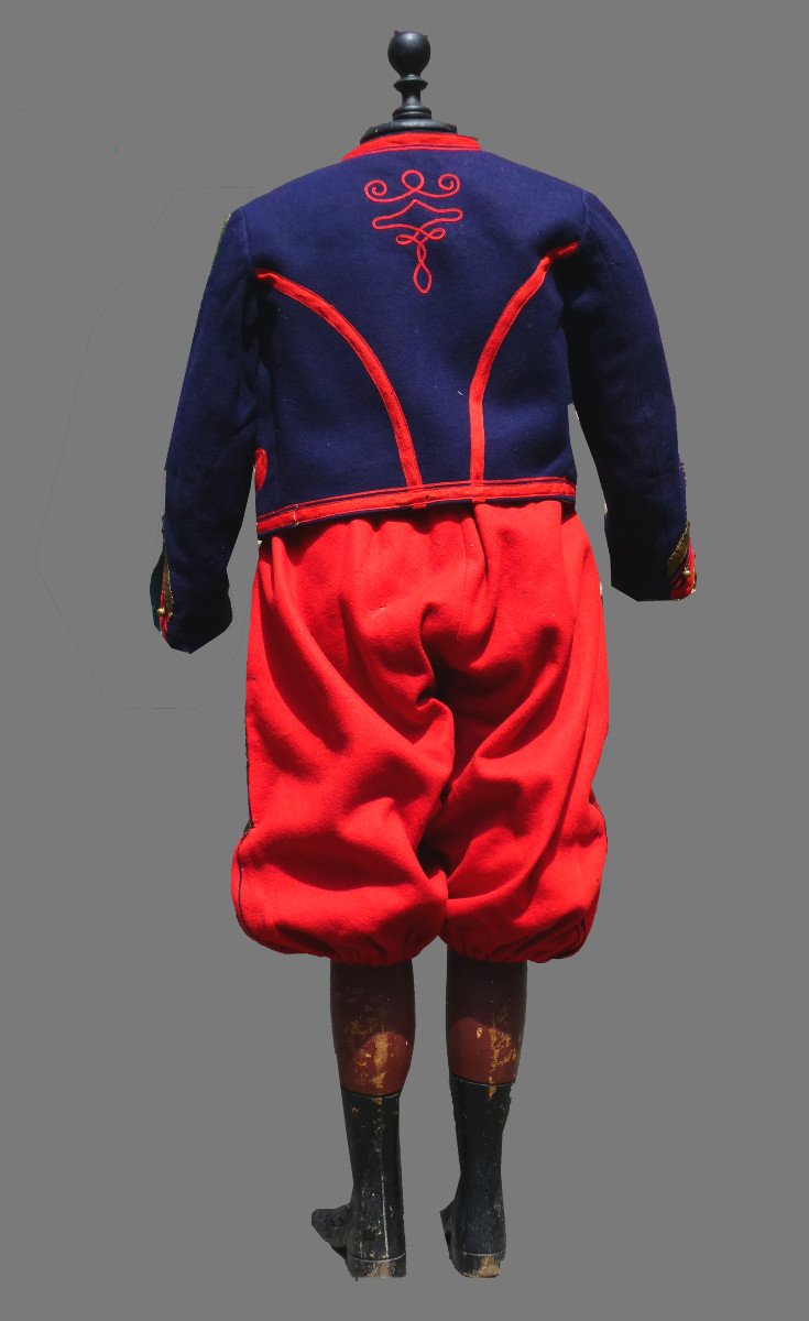 Child Zouave Unform Period 1900, Troop Uniform, Spahis, Wwi Ancient Nineteenth Costume-photo-3