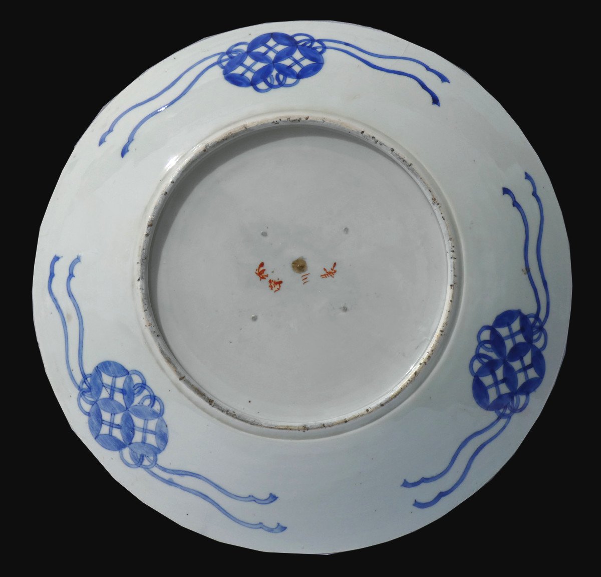 Grand Plat Japonais En Porcelaine Style Chine , Decor d'Oiseaux & Vegetaux époque XIXe , Art d'-photo-2