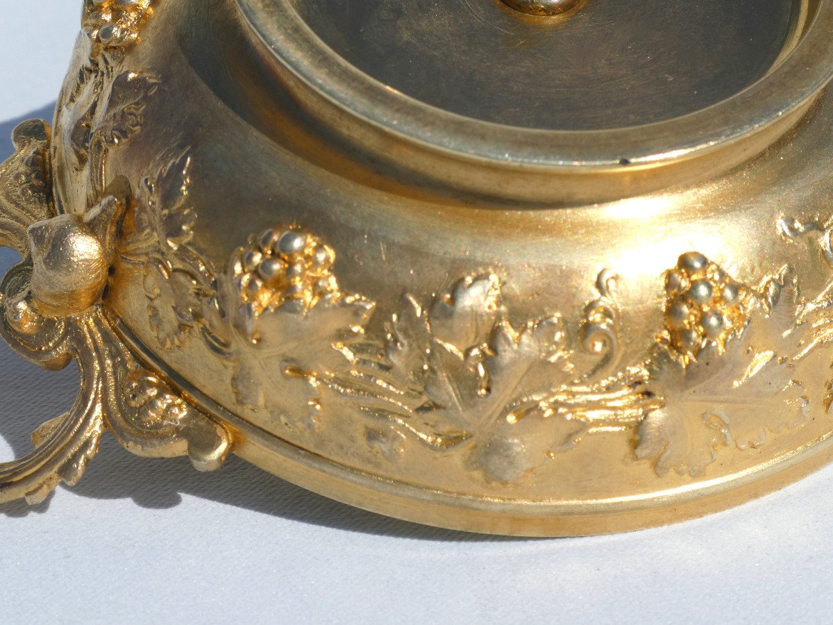 Pair Of Empty Pocket Cups In Gilt Bronze, Barbedienne Cast Iron, Napoleon III Nineteenth Cup-photo-4