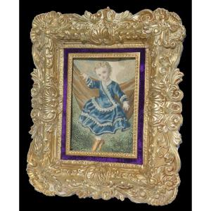 Napoleon III Period Framing, 19th Century Photo Frame, Pomponne, Second Empire Style 