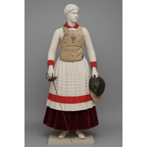 Fencing Breastplate / Vest Circa 1880, 19th Century Sports Outfit, Quilted Leather, Sports Dress