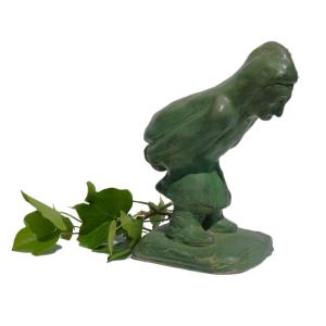 Sculpture En Terre cuite , Crotteux 1900 , Objet De Curiosités , Lutin