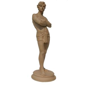 Sculpture En Terre Cuite , Homme Torse Nu , Sportif Vers 1890 , Jorgensen Kobenhavn , Sport