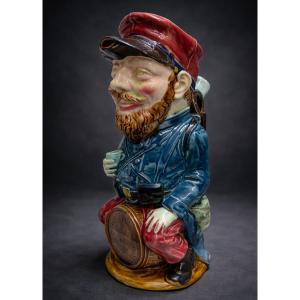 Onnaing Earthenware Pitcher, Military, Long Live The Reduction Of Periods, Northern Faience