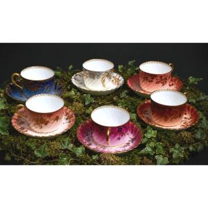 Service à Thé / Café En Porcelaine De Limoges , Art Nouveau , Haviland XIXe , 1900 , Tasses