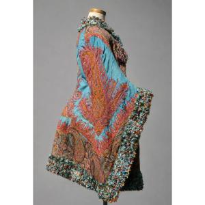 Visite Pour Robe à Tournure , Chale En Cachemire , 1870-1880 , XIXe , Mantelet , Costume