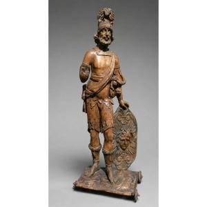 Enseigne De Magasin , Noyer Sculpté , Epoque XVIIe Siecle , Dieu Mars , Mythologie Devanture