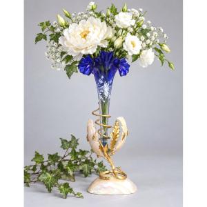 Tulipiere Napoléon III , Souvenir Du Palais Royal , XIXe , Napoléon III , Verre émaillé , Paris