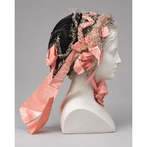 Napoleon III-era Headdress, Silk Lace And Tulle, Day Cap, Second Empire Hat