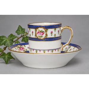 Litron Cup And Saucer, Sèvres Porcelain, Louis XVI Period, 785, 18th Century, Marie Antoinette