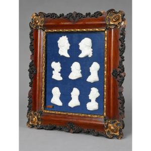 Royal Family Of France: Eight Cookie Silhouettes, Royalist Frame, Fleurs-de-lis, Marie Antoinette