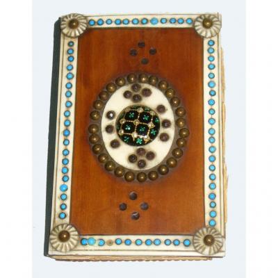 Carnet De Bal Charles X,  Turquoise And Bressans Enamels, Nineteenth Napoleon III