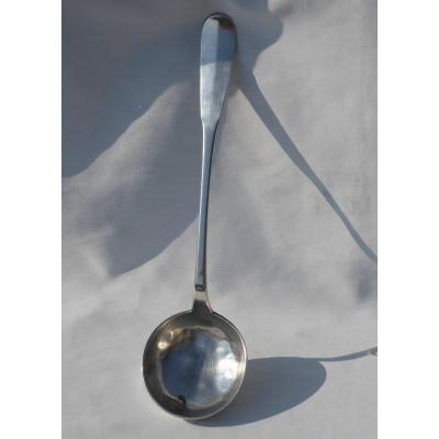 Ladle In Sterling Silver Nineteenth, French Work Hallmark Old Man Louis Cottat Goldsmith