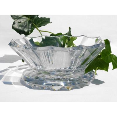 Cut / Centerpiece Cut Crystal Baccarat Signature Acid Art Deco Style